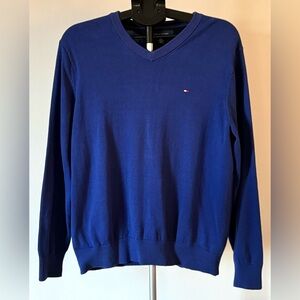 Tommy Hilfiger Blue V-Neck Sweater
